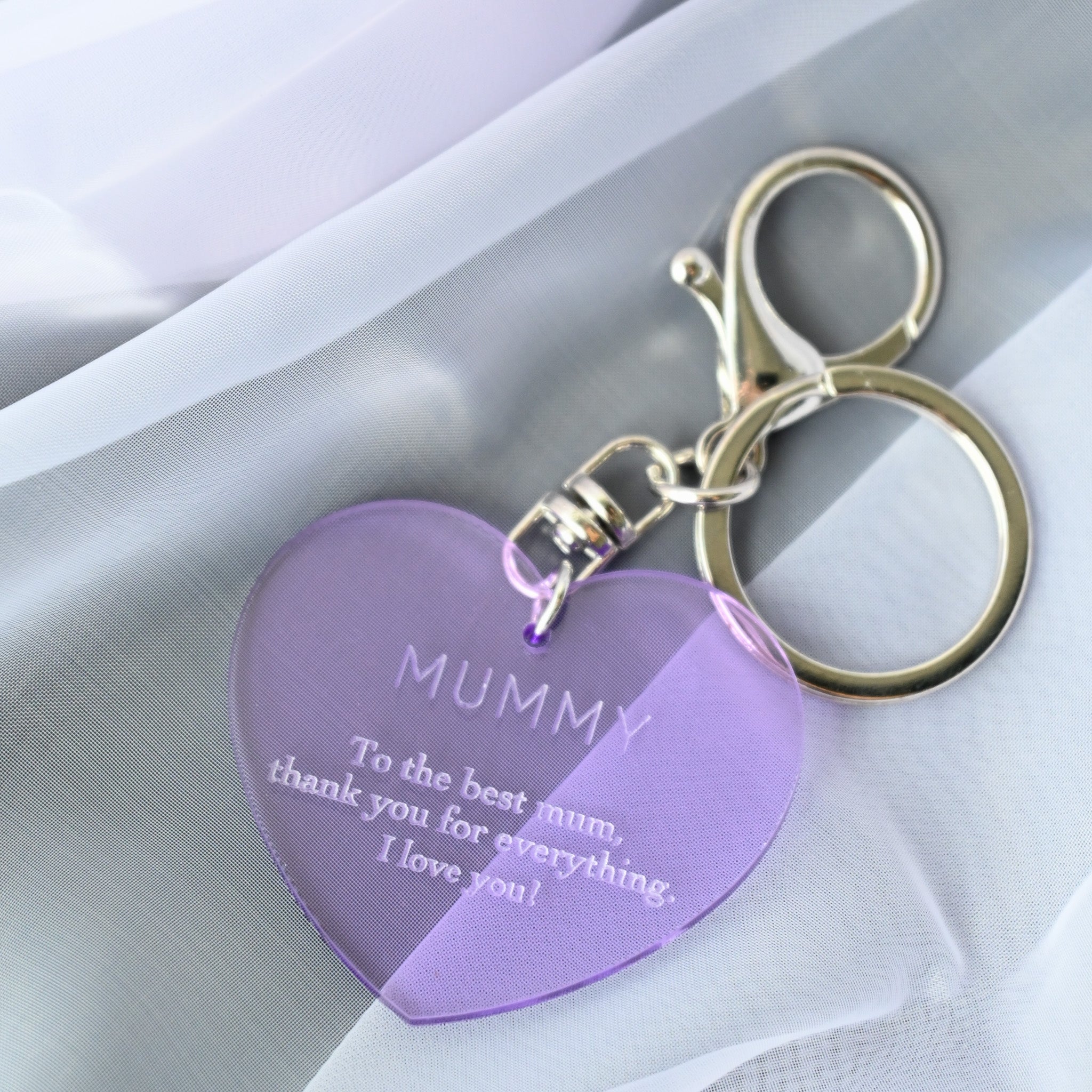 Personalised Heartfelt Keychain - Lilac | Graduation, Teacher's Day ...