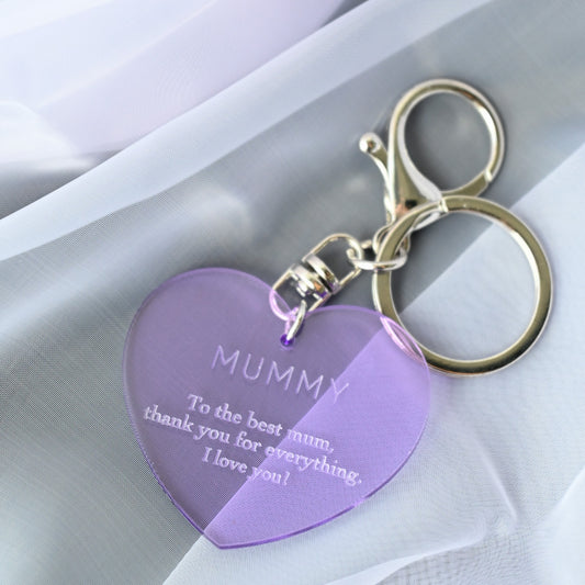 Mother's Day Heartfelt Keychain - Lilac