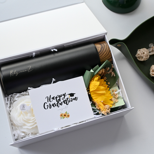 Personalised Sunflower Graduation Gift Set III (Black) Singapore