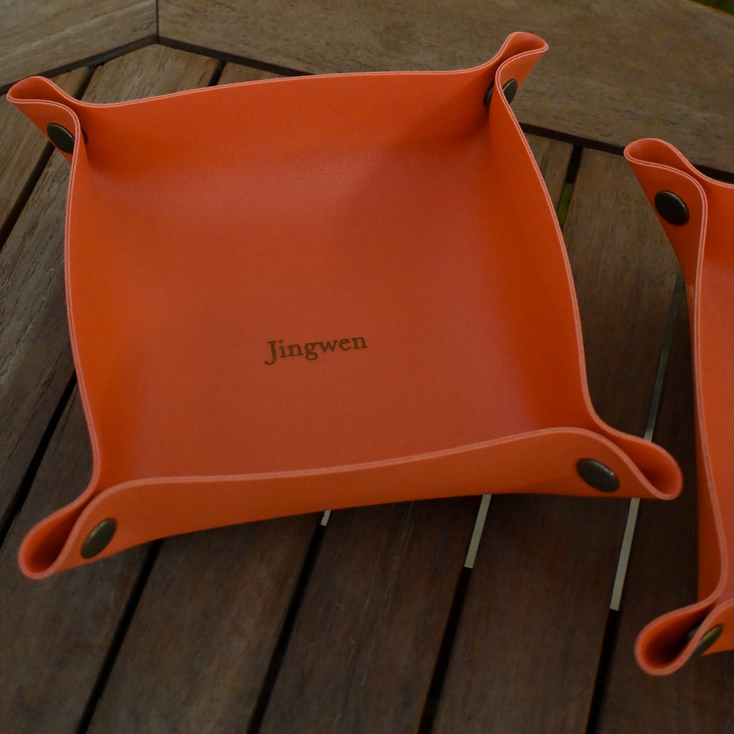 Personalised Leather Trinket Tray Singapore