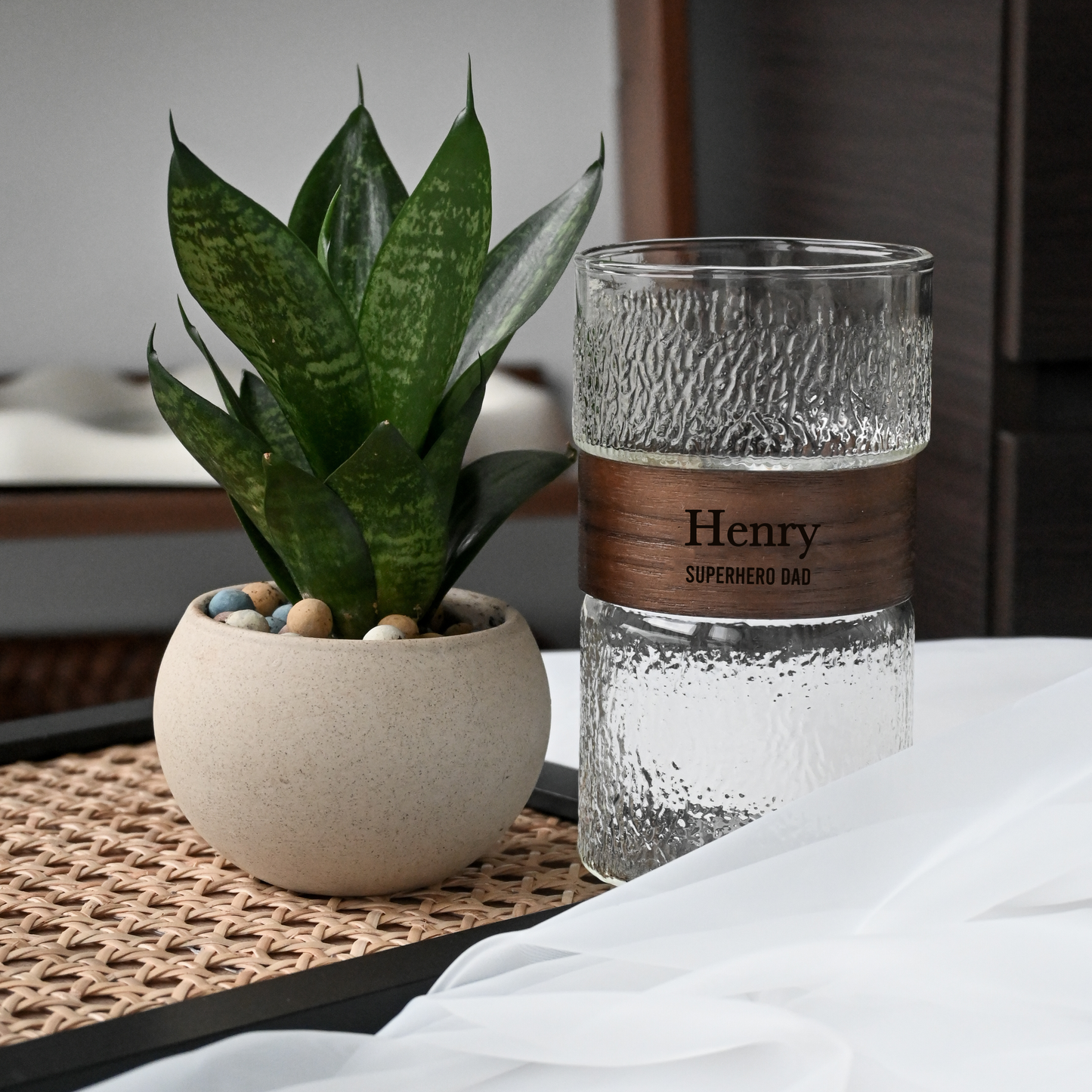 Personalised Father's Day Sansevieria Set Singapore