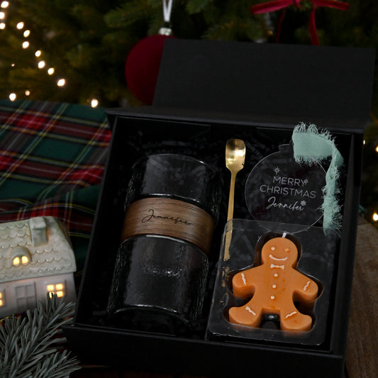 Personalised Walnut Sleigh Christmas Gift Set Singapore