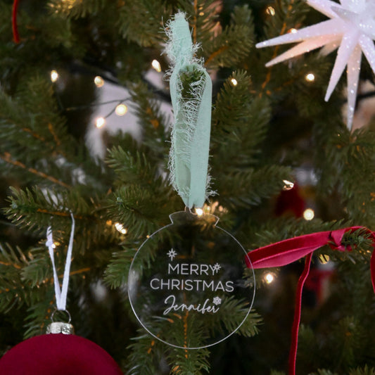 Personalised Acrylic Bauble Christmas Ornament Singapore
