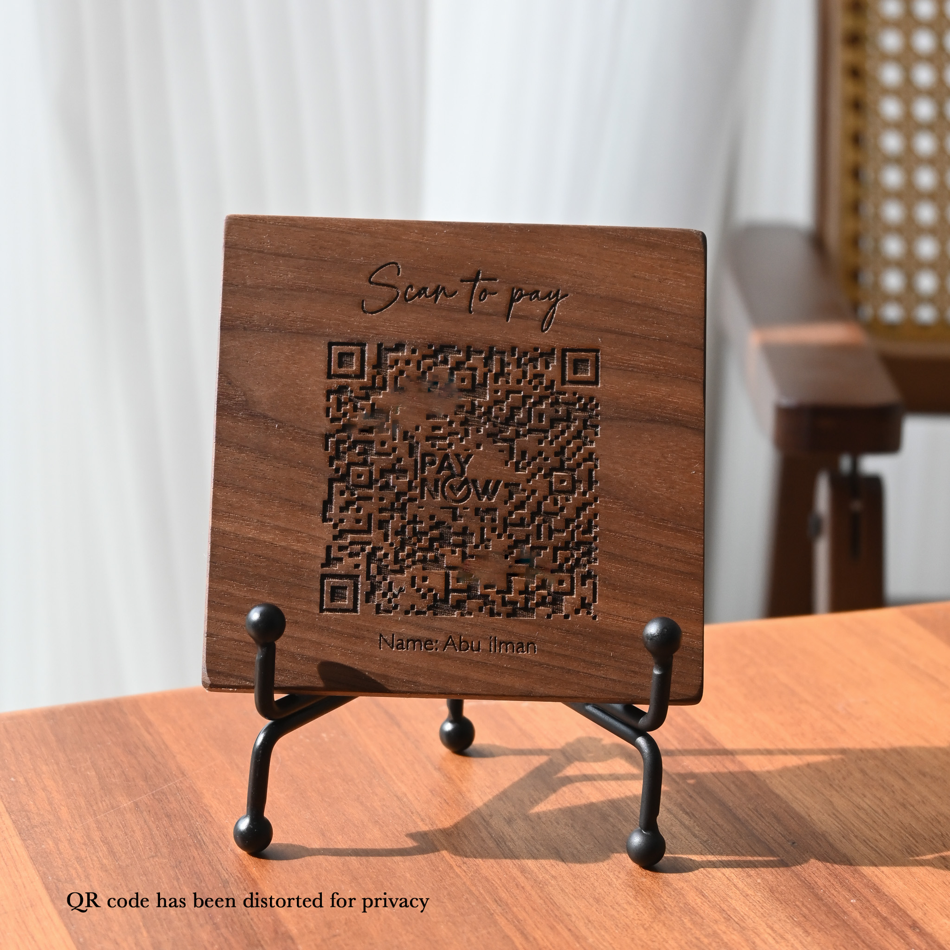 Personalised QR Code Display Sign for home or business singapore