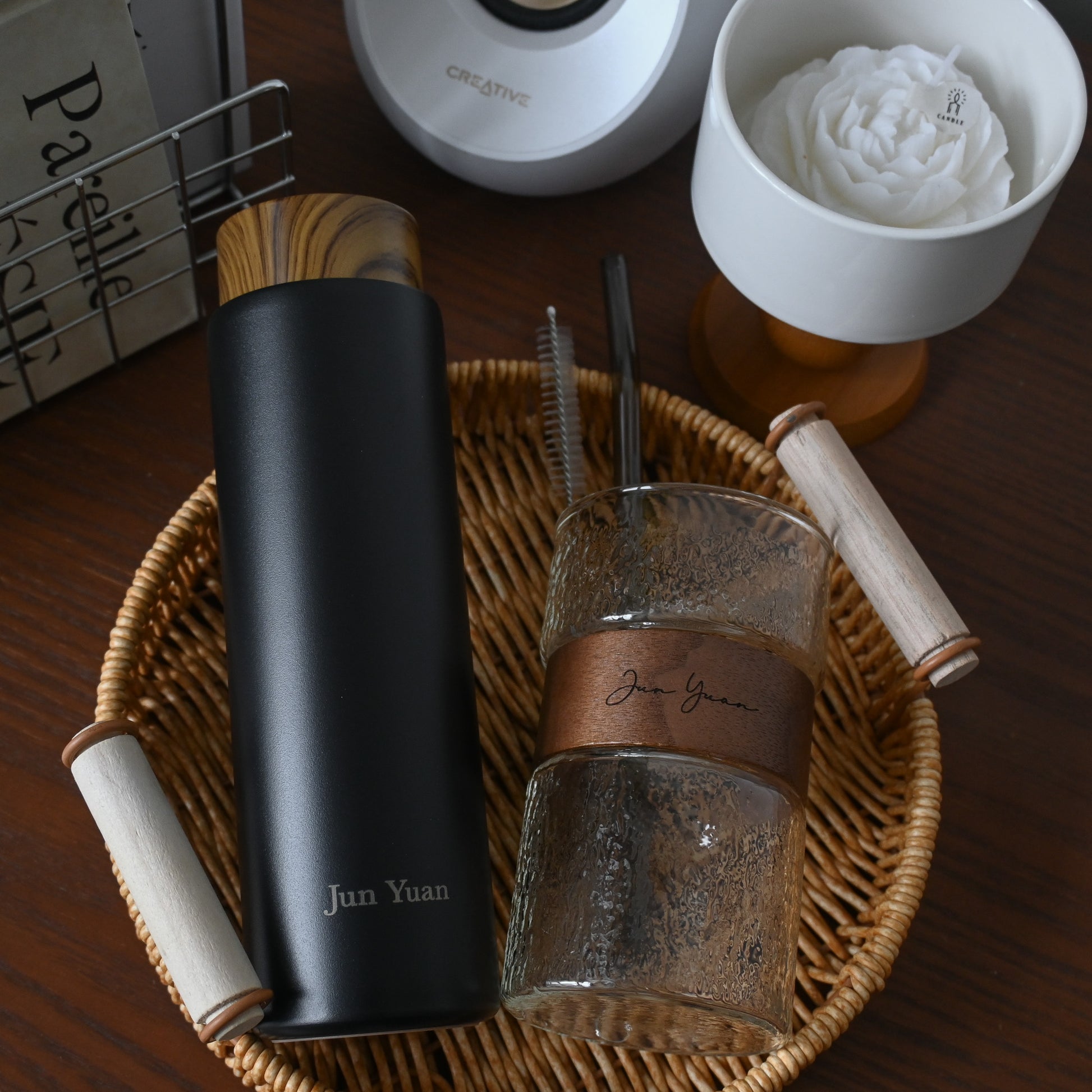 Personalised Luxe Brew Bottle & Cup Gift Set Singapore