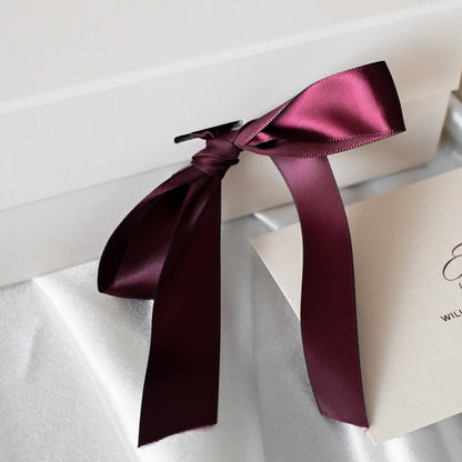 Personalised Bridesmaids Gift Set - The Cherished Keepsake - Cream & Wine Red Colour Palette Singapore