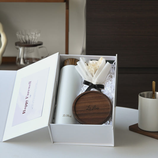 Personalised Classic Gift Set II with Thermos & Coaster Singapore