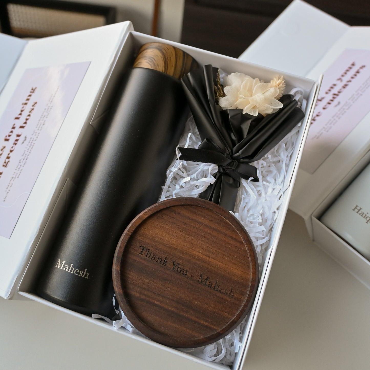 Personalised Classic Gift Set II with Thermos & Coaster Singapore