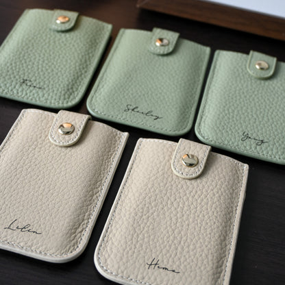 Personalised Engraved Button Cardholder Singapore