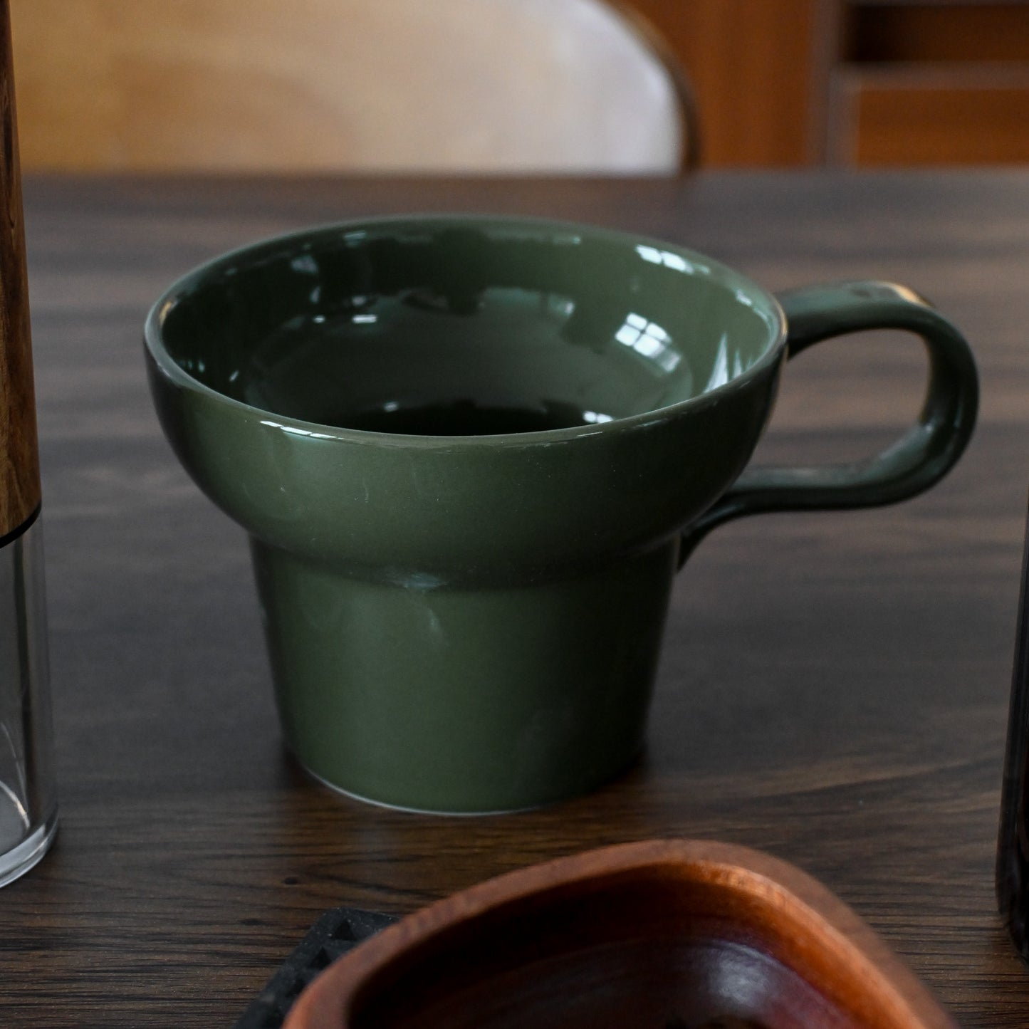 Forest Green Ceramic Coffee Cup