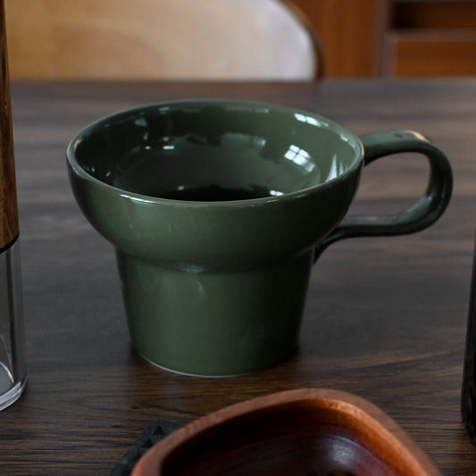 Forest Green Ceramic Coffee Cup