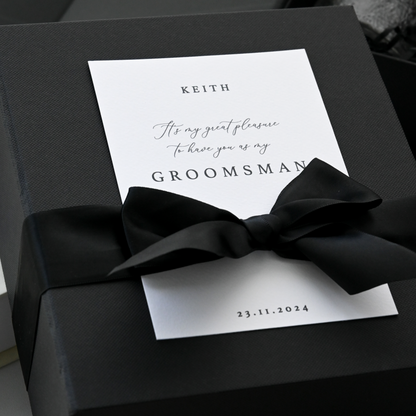 Personalised Black & White Bowtie Gift Box Singapore