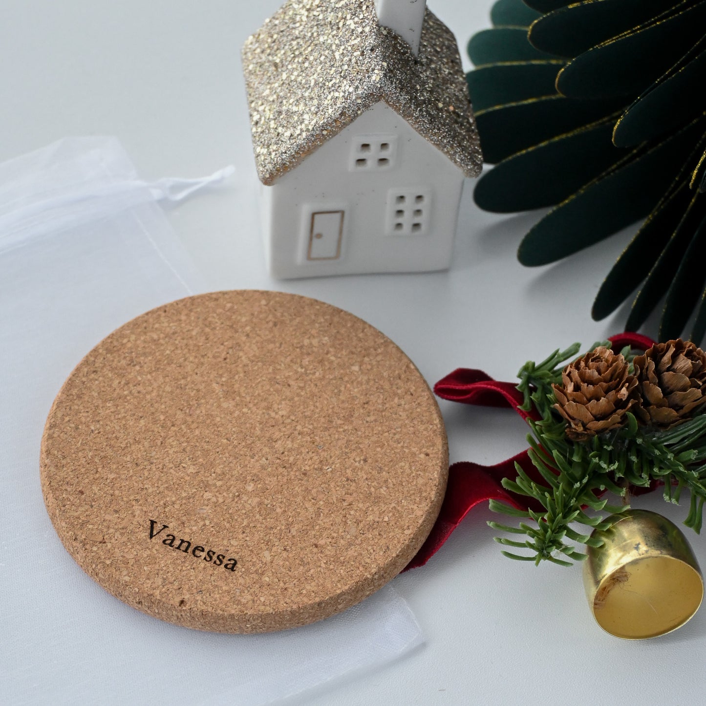 Personalised Cork Coaster - Christmas Special Singapore