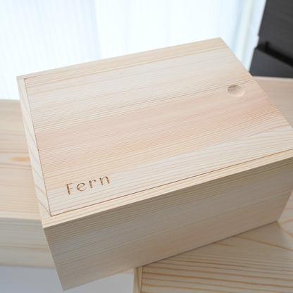 Personalised Sliding Wooden Box (Keepsake Box/Gift Box) Singapore