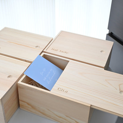 Personalised Sliding Wooden Box (Keepsake Box/Gift Box) Singapore