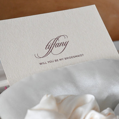 Personalised Bridesmaids Gift Set - The Cherished Beauty - Cream & Wine Red Colour Palette Singapore