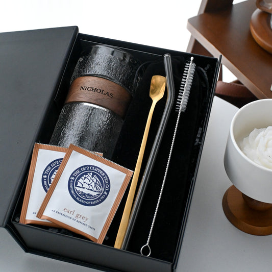 Personalised Wood Sleeve Frosted Cup Set Singapore