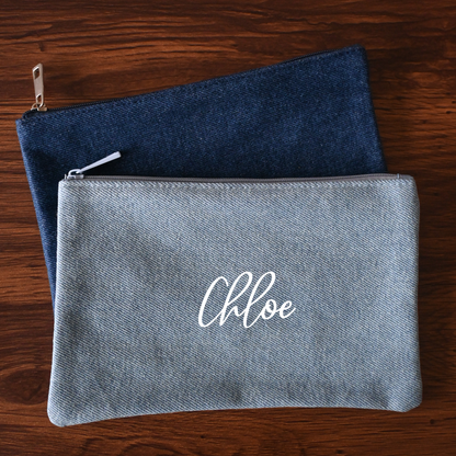 Personalised Pouch (Light/Dark Denim) Singapore