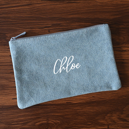 Personalised Pouch (Light/Dark Denim) Singapore