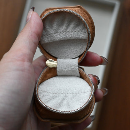 Mini Jewellery Pouch (Brown)