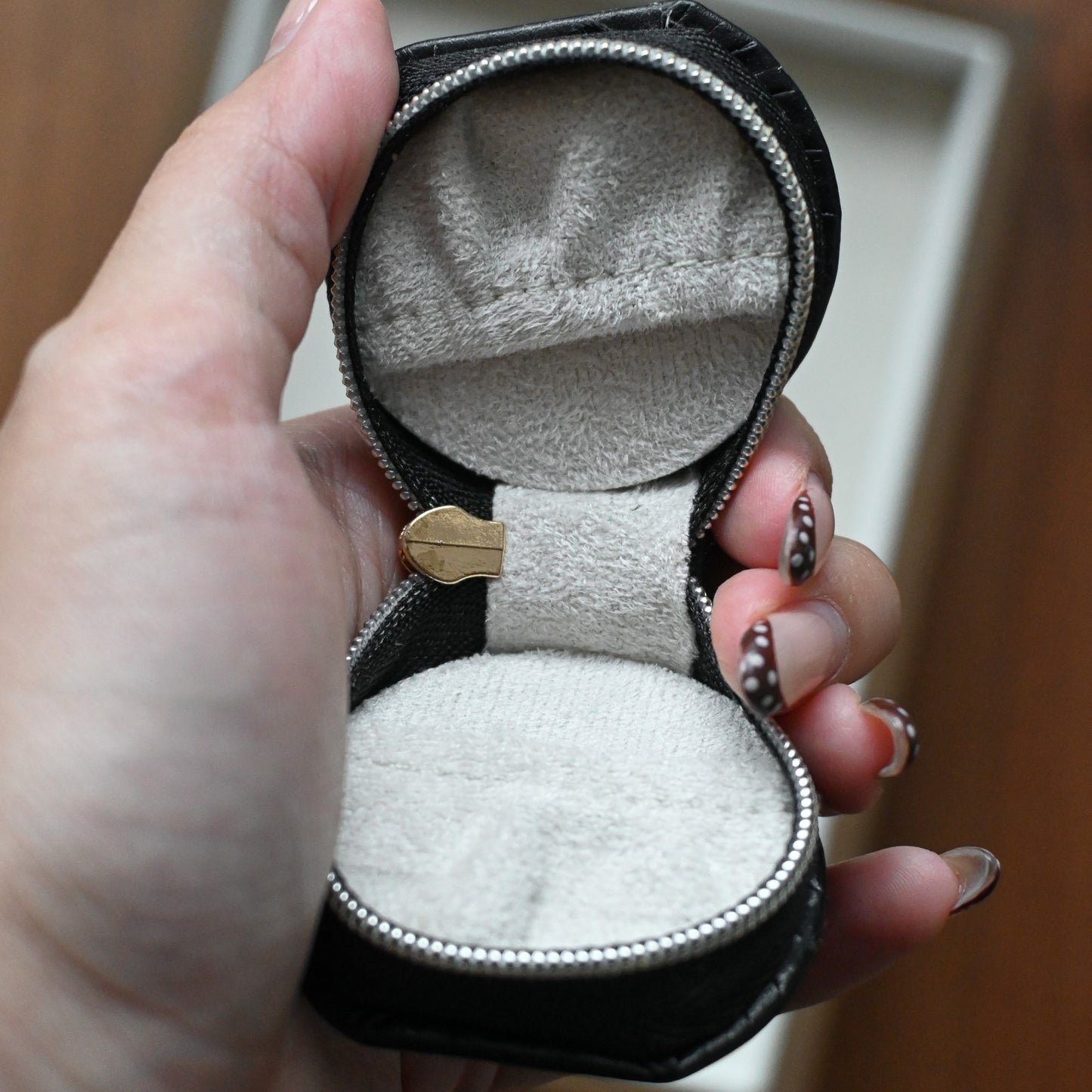 Mini Jewellery Pouch (Black)