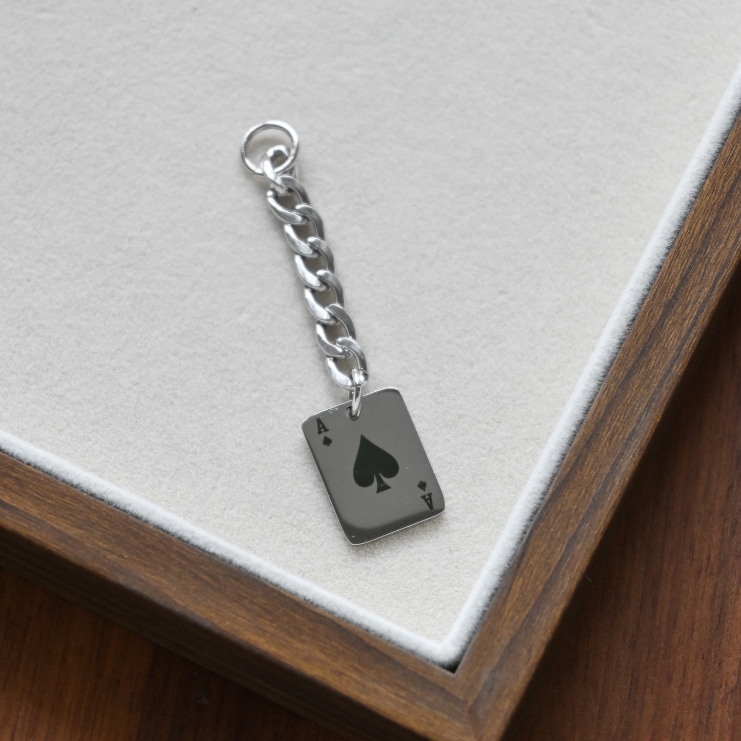 Ace Spade Poker Card Charm