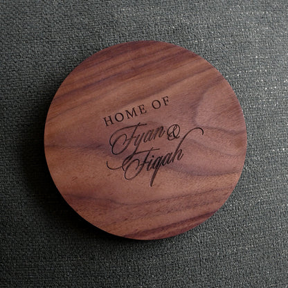 Personalised Walnut Wood Home Sign Singapore