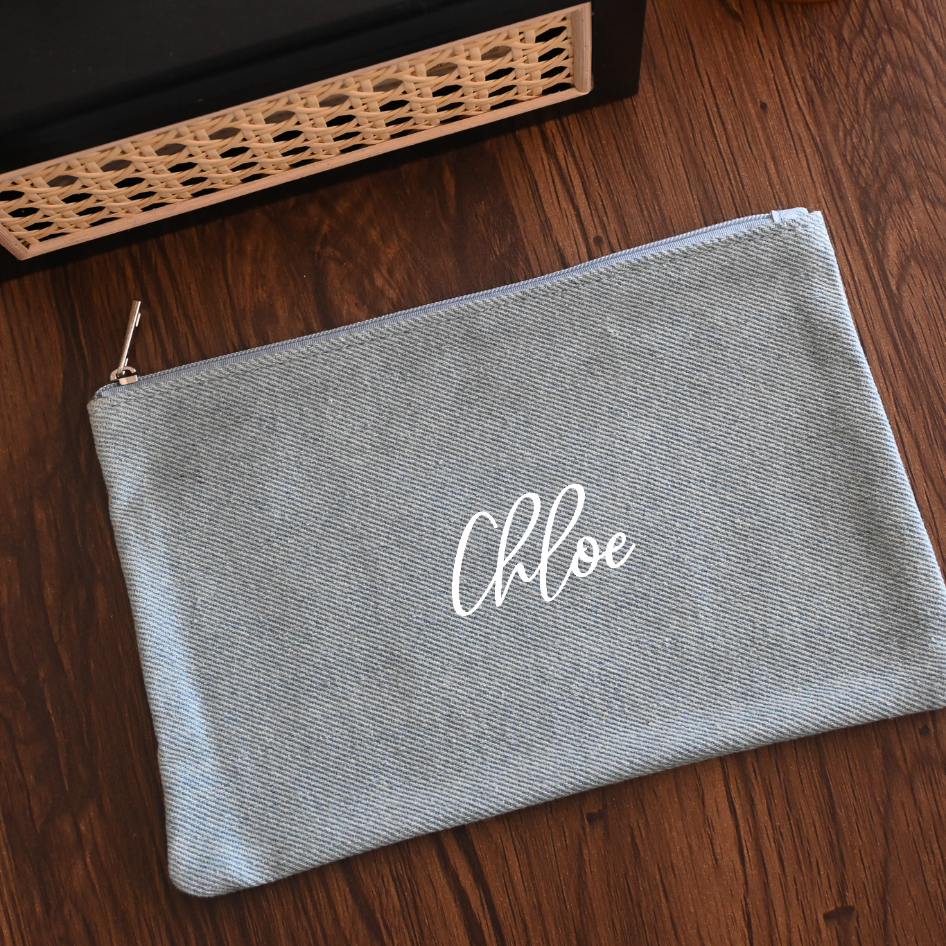 Personalised Pouch (Light/Dark Denim) Singapore