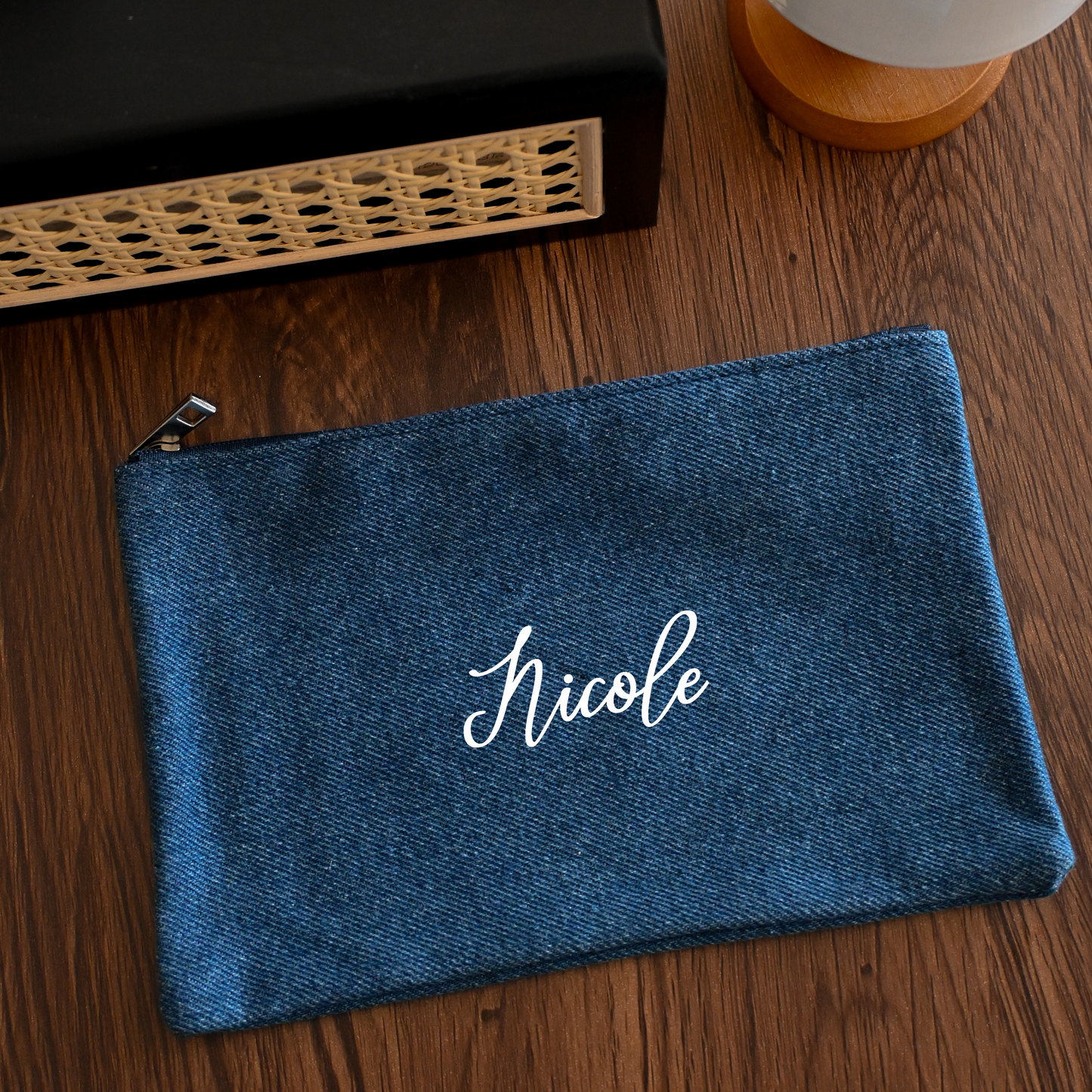 Personalised Pouch (Light/Dark Denim) Singapore