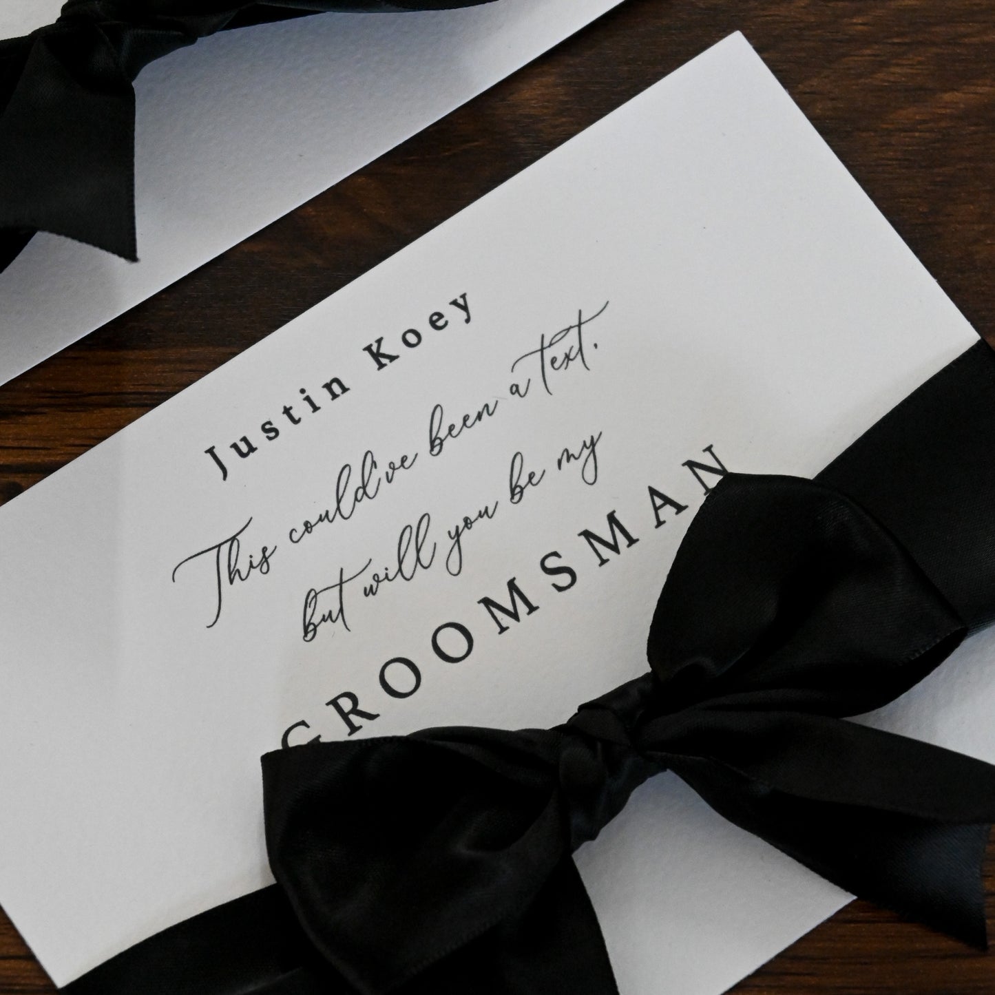 Personalised Greeting Card (Bowtie) Singapore