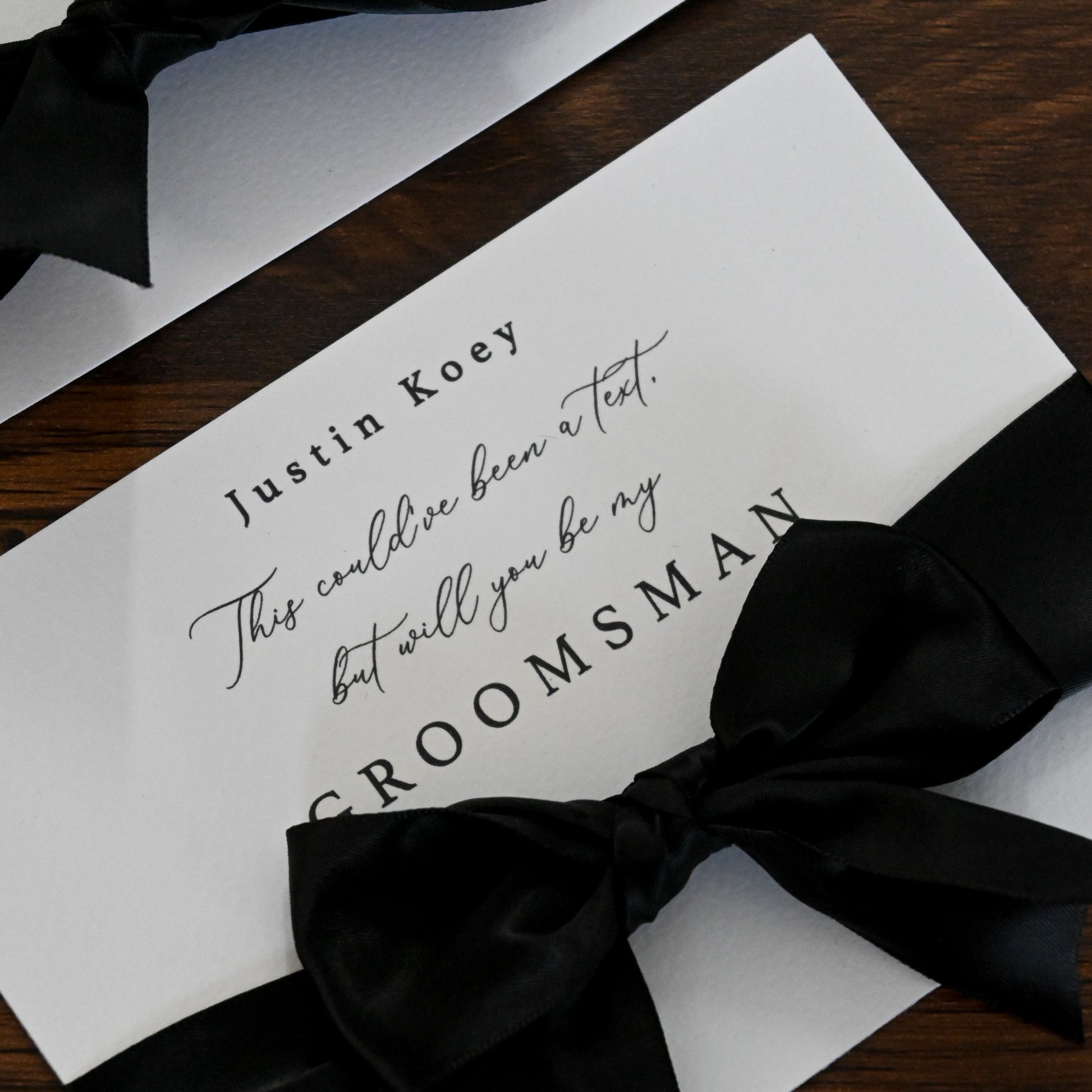 Personalised Greeting Card (Bowtie) Singapore