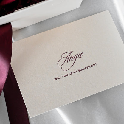 Personalised Burgundy & Cream Gift Box
