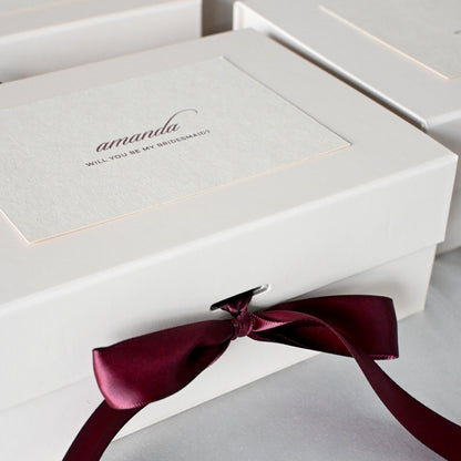 Personalised Burgundy & Cream Gift Box