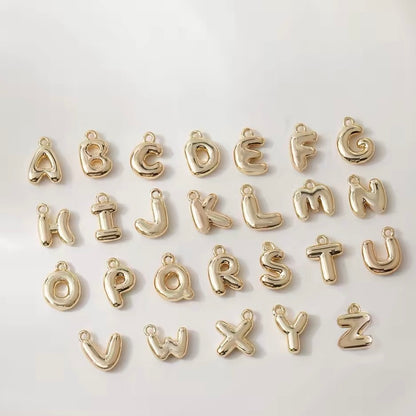 Bubble Letters Charm (Gold)