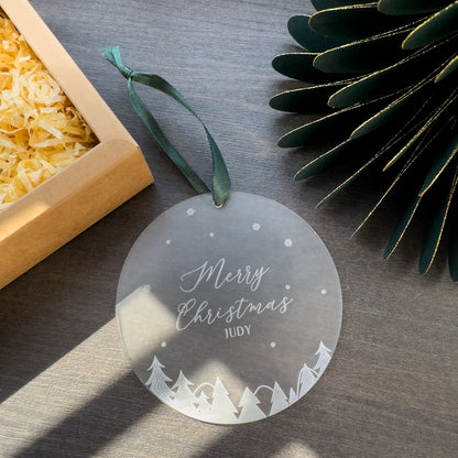 Personalised Engraved Acrylic Christmas Ornament
