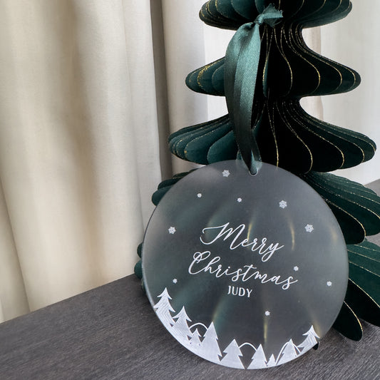 Personalised Engraved Acrylic Christmas Ornament