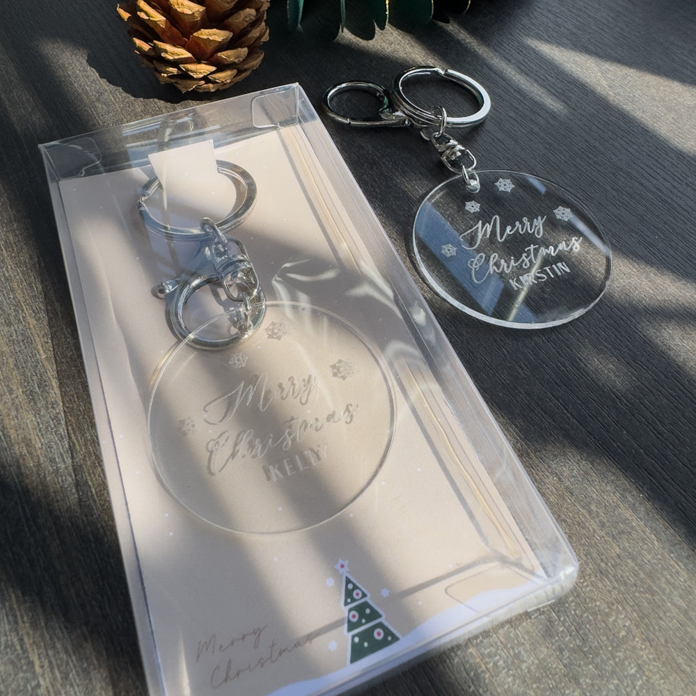 Personalised Christmas Gift Acrylic Keychain Singapore