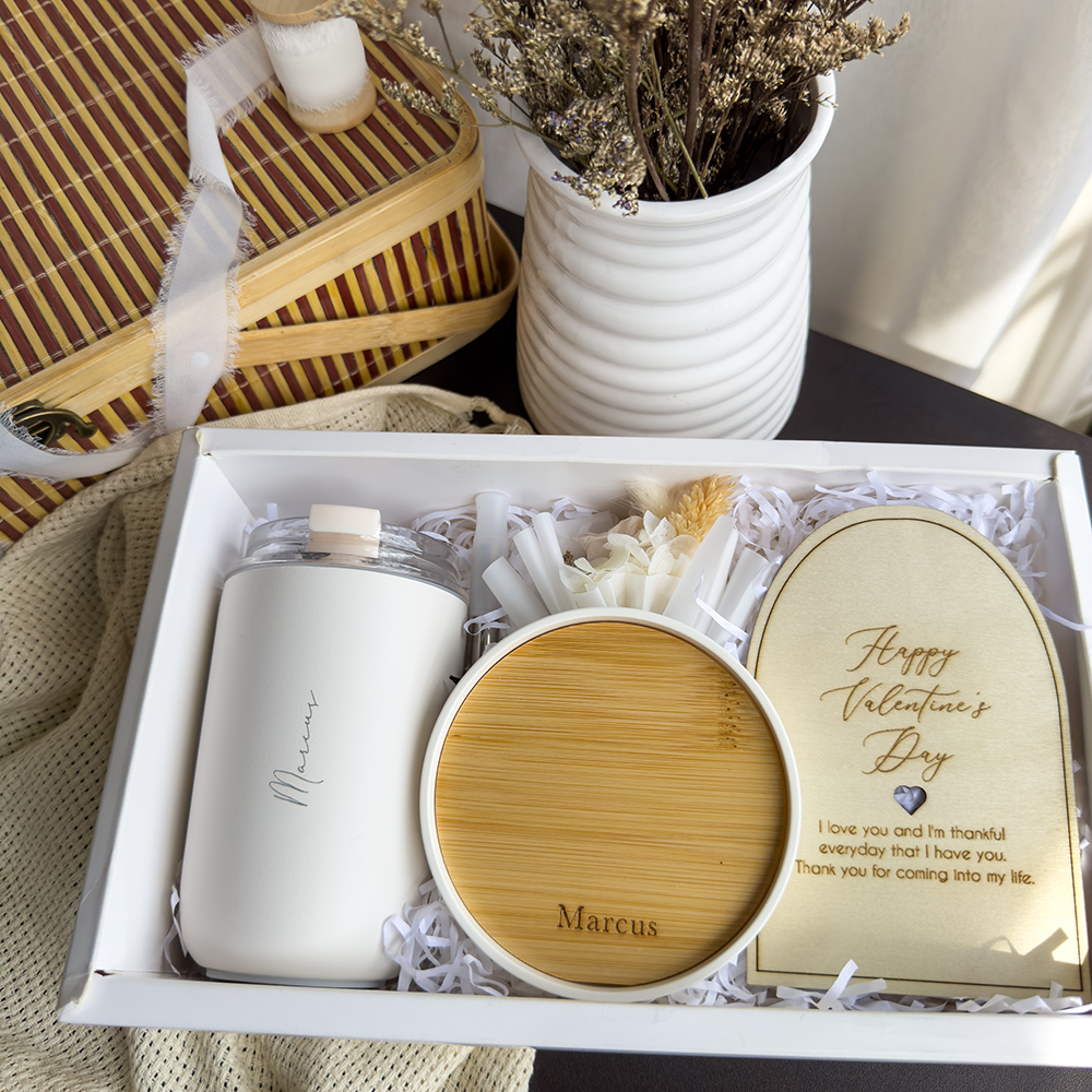 Personalised Cup Coaster Gift Set Singapore