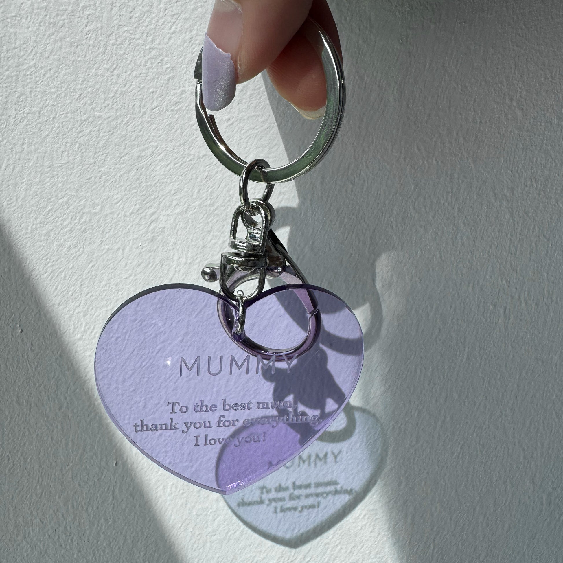 Mother's Day Heartfelt Keychain - Lilac