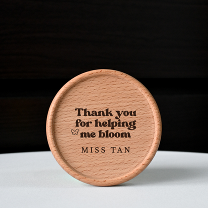 Personalised Teachers' Day Birch Wood Coaster Singapore