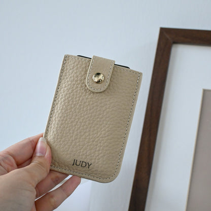 Personalised Engraved Button Cardholder Singapore