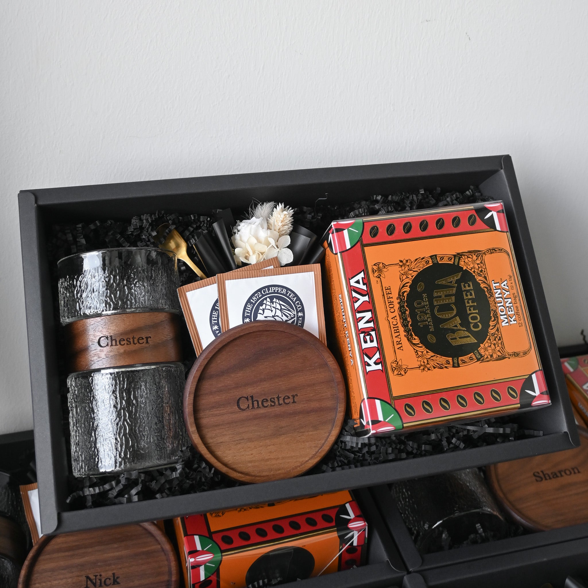 Personalised Classic Walnut Cup & Coaster Gift Set Singapore