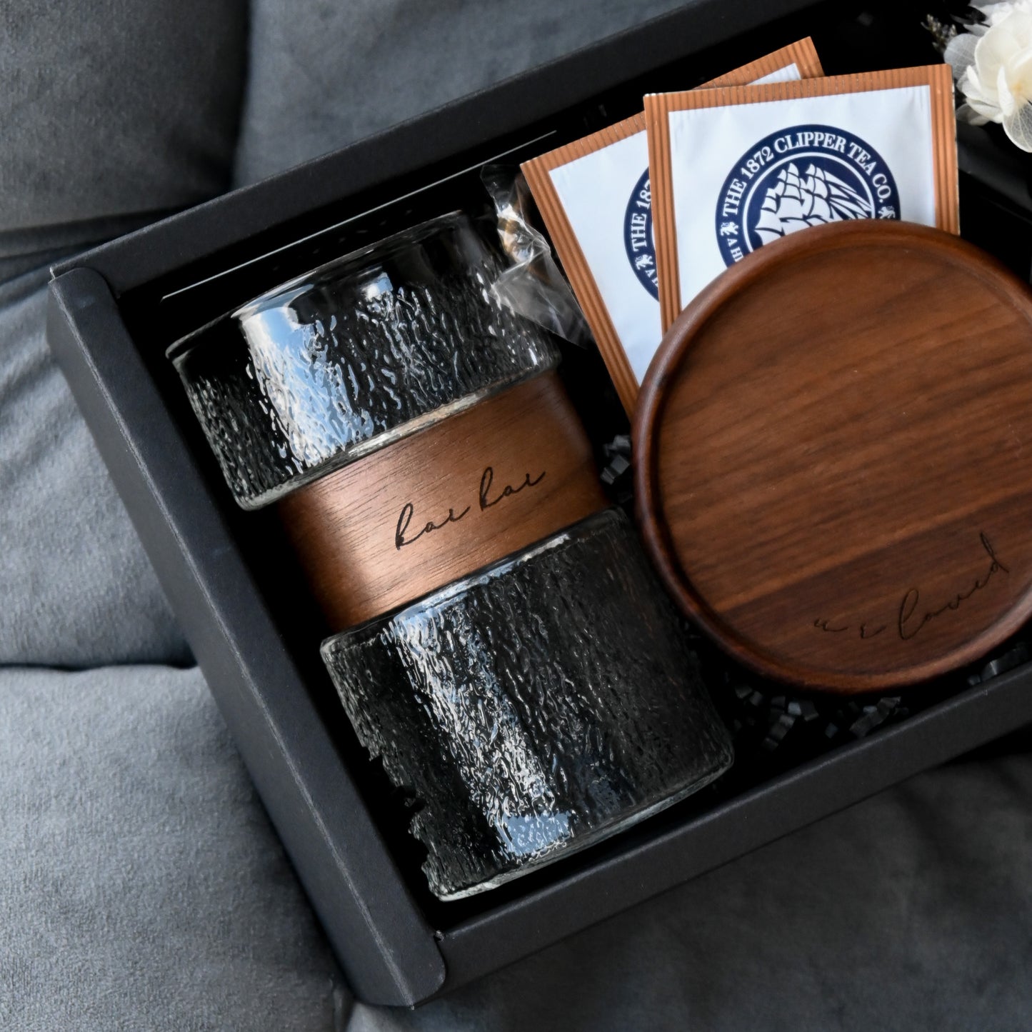 Personalised Classic Walnut Gift Set - The Black Edition Singapore