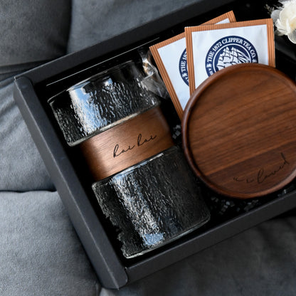 Personalised Classic Walnut Gift Set - The Black Edition Singapore